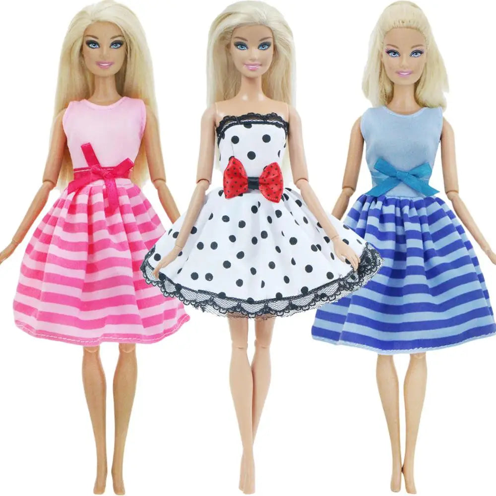 5 Set 3 Set Handmade Fashion Outfit Daily Casual Wear Blouse Shirt Vest Bottom Pants Skirt Clothes for Barbie Doll Accessories