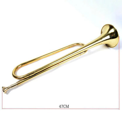 BB Bugle 47cm Trumpet Yellow Brass for Orchestra Musical Gifts Professional Kids Children