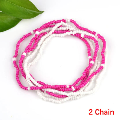2022 Bohemia Double Layer Beads Belt Body Chain Women Summer Sexy Bikini Beach Waist Chain Charms Vintage Dress Waistband Belts