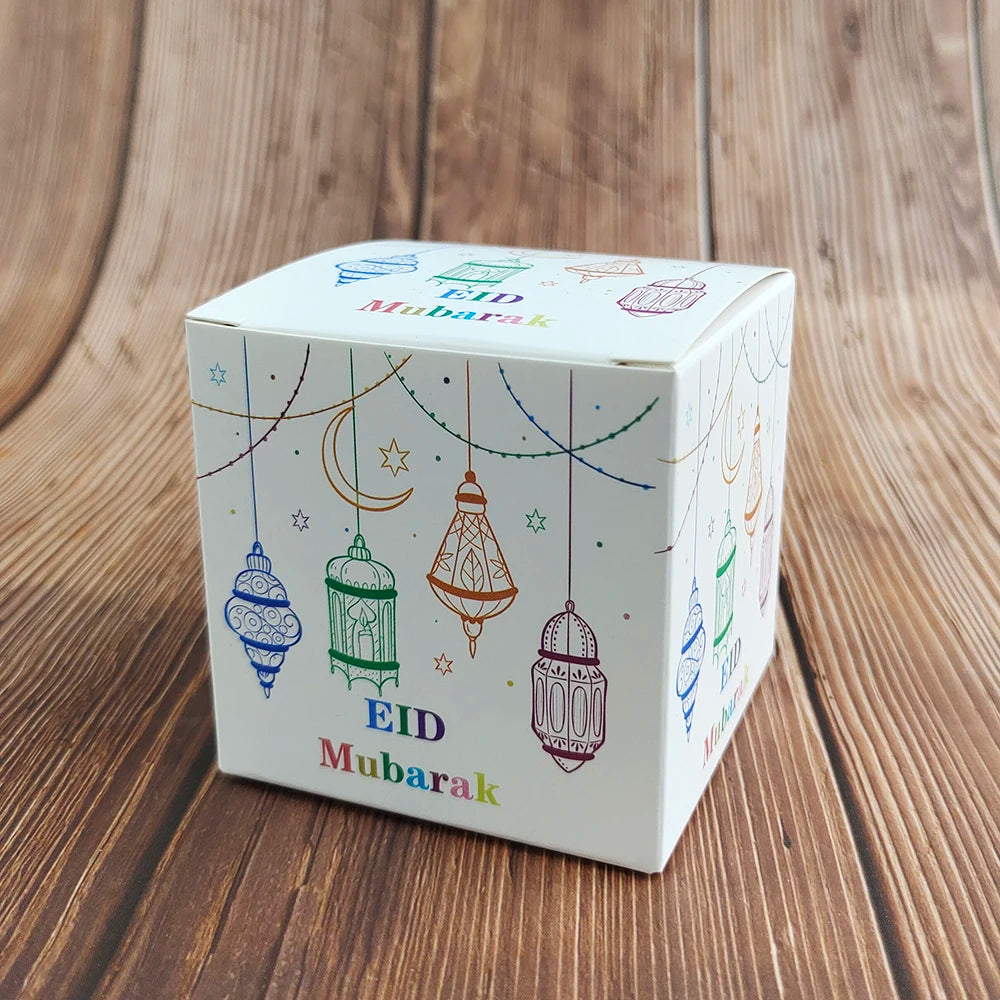 5Pcs Eid Mubarak Gift Box Ramadan Candy Cookie Boxes for Kids Ramadan Packaging Eid Gift Packing Box Ramadan Decoration 2024