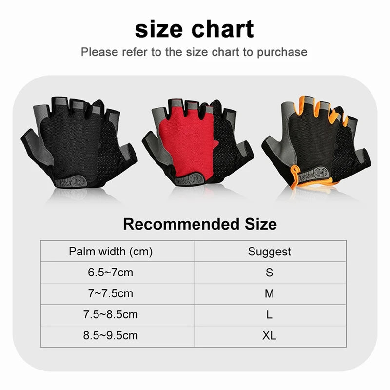 Breathable Fitness Gloves Gym Weightlifting Thin Non-Slip Half Finger Cycling Gloves Equipment Yoga Bodybuilding Training Sports