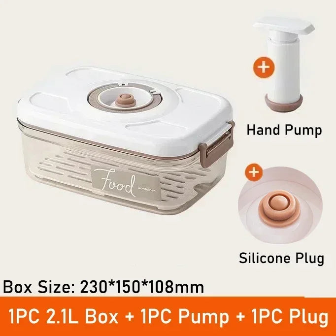 Vacuum Food Storage Box Fresh-Keeping Canister Sealed Storage Container Large Capacity Food Dispenser  Kitchen Storage Box