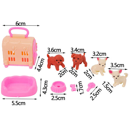 Barbies Doll House Furniture Bed Table Chair Plastics Cleaning Tools for 11.8inch Barbies Accessories Mini Furniture Model Gifts