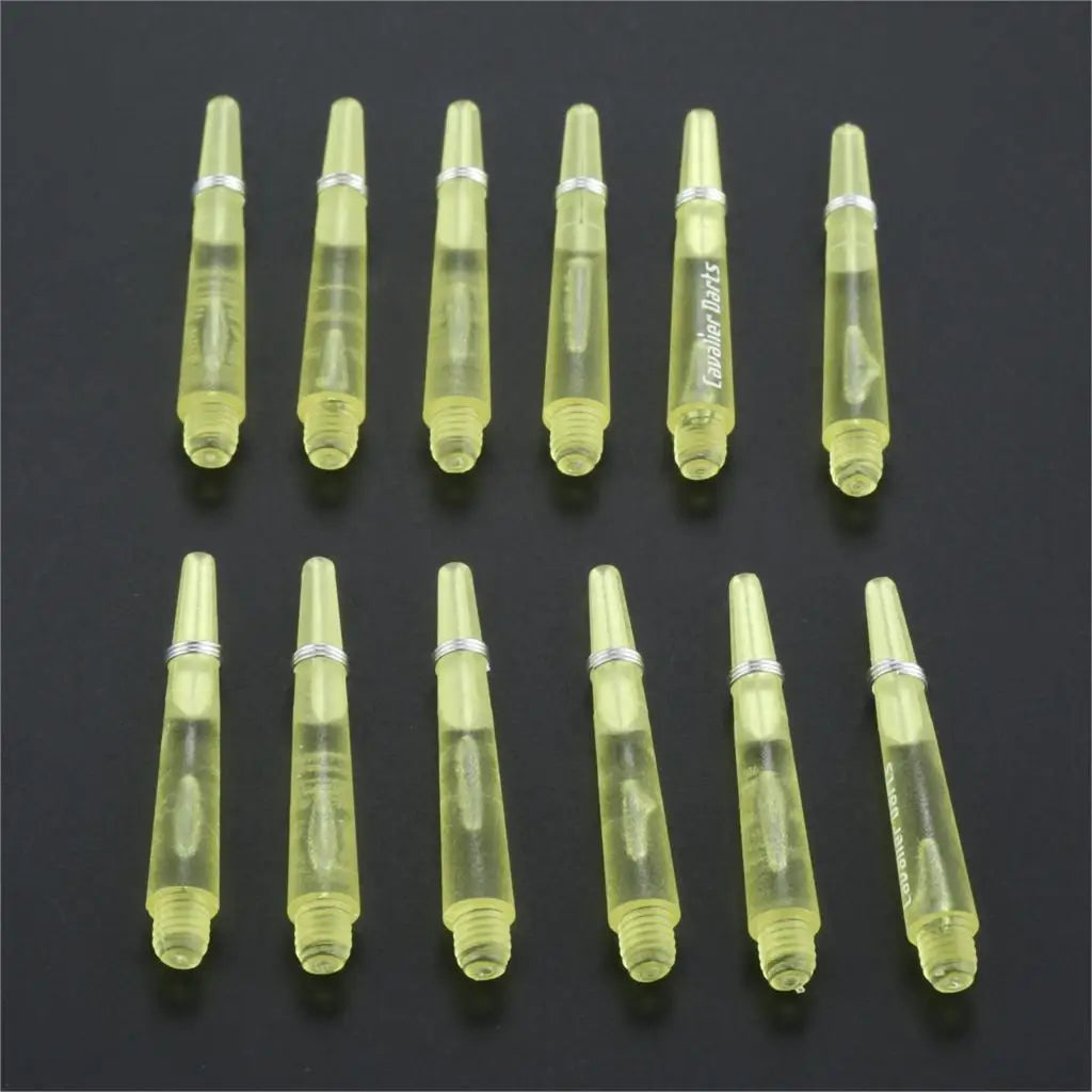 12pcs 45mm/35mm Plastic Darts Shafts 4.5mm Screw Thread Transparent Dart Stems With Stainless Steel O Ring for Steel & Soft Dart