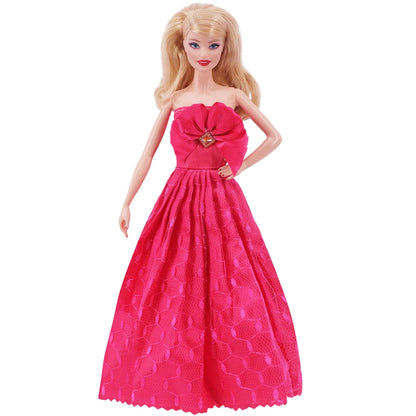 Doll Evening Dress Clothes Princess Dress Banquet Party Dress Tulle Dress for Barbiees&BJD Doll Clothes Accessories,Toy for Girl