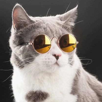 1PC Doll Accessories Round Eyeglasses Pink Glasses Sunglasses American Girl Toy Photo Props Pet Dog Cat Sunglasses