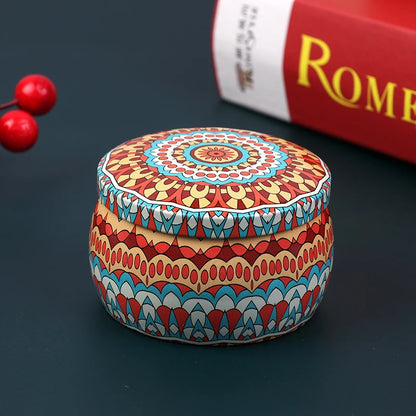 1PC Vintage Candle Tin Can Candy Cookie Storage Box Dry Spice Storage Jar Suitable DIY Candle Cosmetic Ointment Making Christmas