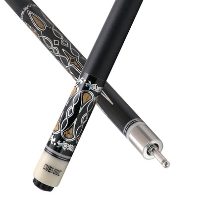 CUESOUL Maple Billiard Pool Cue Stick 58inch 21oz Pool Cue 13mm Cue Tip With Brown Cue Bag