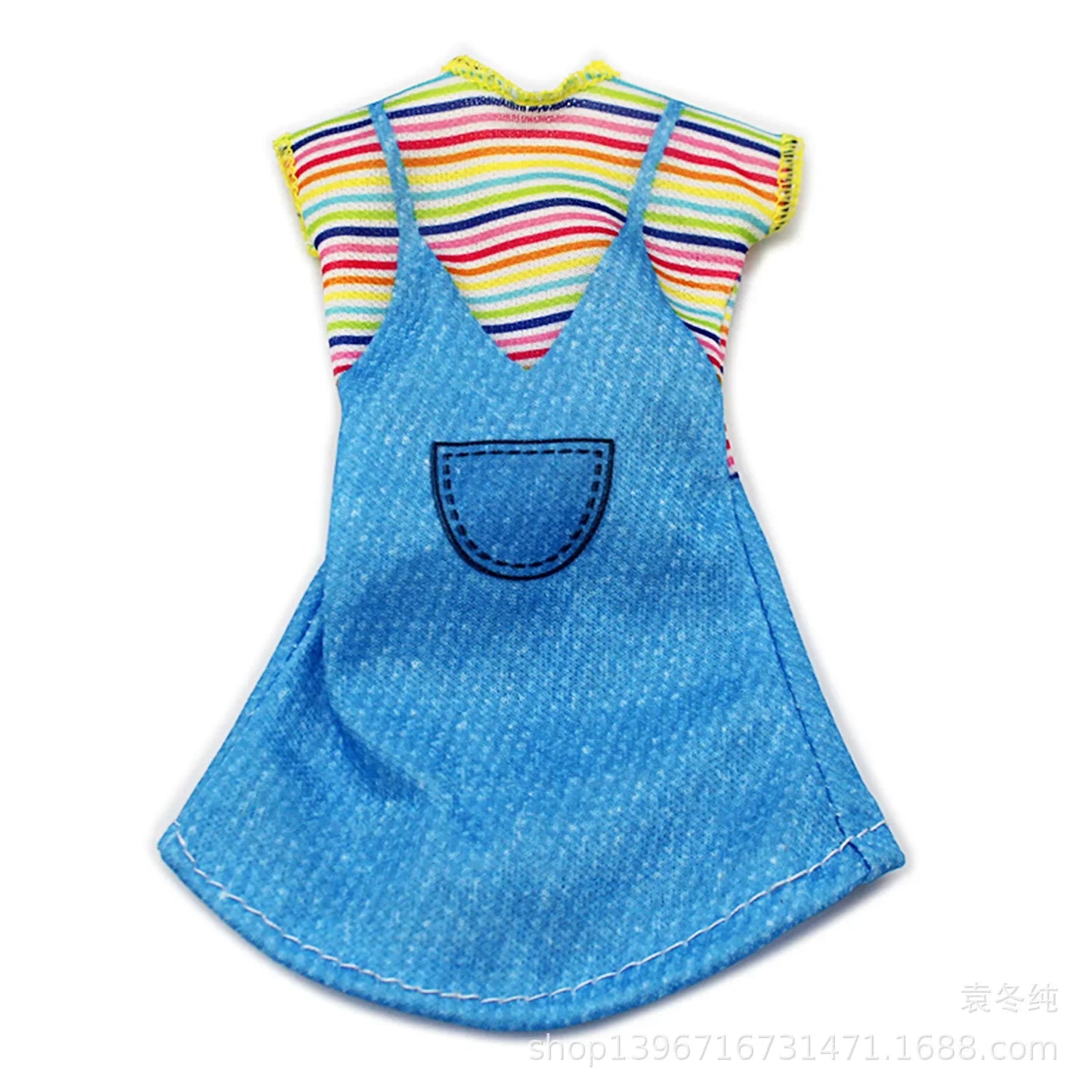 Fashion Clothing for Barbie Ken Dolls Clothes Movie Dress Up Denim Pants Set 1/6 Princess Skirts Bjd Toys for Girls Accessories