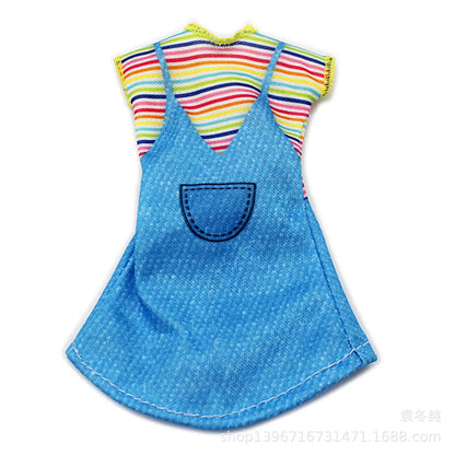 Fashion Clothing for Barbie Ken Dolls Clothes Movie Dress Up Denim Pants Set 1/6 Princess Skirts Bjd Toys for Girls Accessories