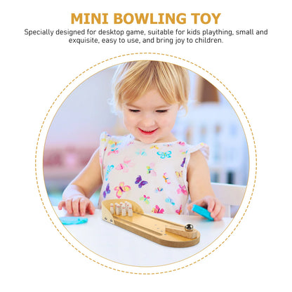 Anti-Alzheimer's Live Desktop Mini Bowling Elderly Game Toy Interactive Wooden Alzheimers Toys for Adults Abs Activities