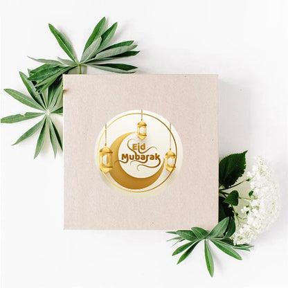 60Pcs Ramadan Kareem Eid Al-Fitr Decorative Stickers Blessed Eid Mubarak Muslim Religion Festival Decor Food Gift Bag Sealing