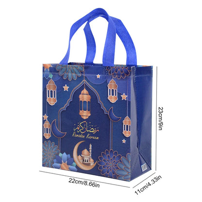2024 Ramadan Kareem Gift Bags Nonwoven Candy Cookie Snack Packaging Bag Box Eid Mubarak Muslim Islamic Festival Party Supplies