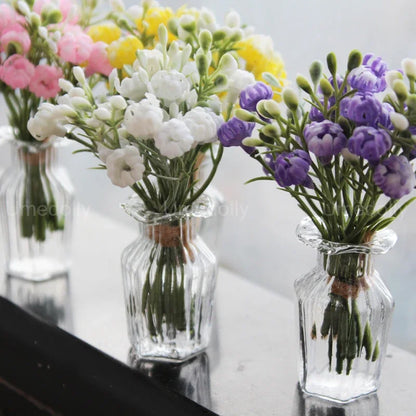 1/6 Scale Mini House Decoration Miniature Dollhouse Glass Flower Vase for Barbies Blyth Doll Accessories Toy