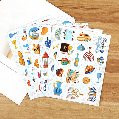 6 Sheets EID Mubarak Paper Sticker Gift Box Lable Seal Stickers Islamic Muslim Eid Al-Fitr Decoration 2025 Ramadan Kareem Supply
