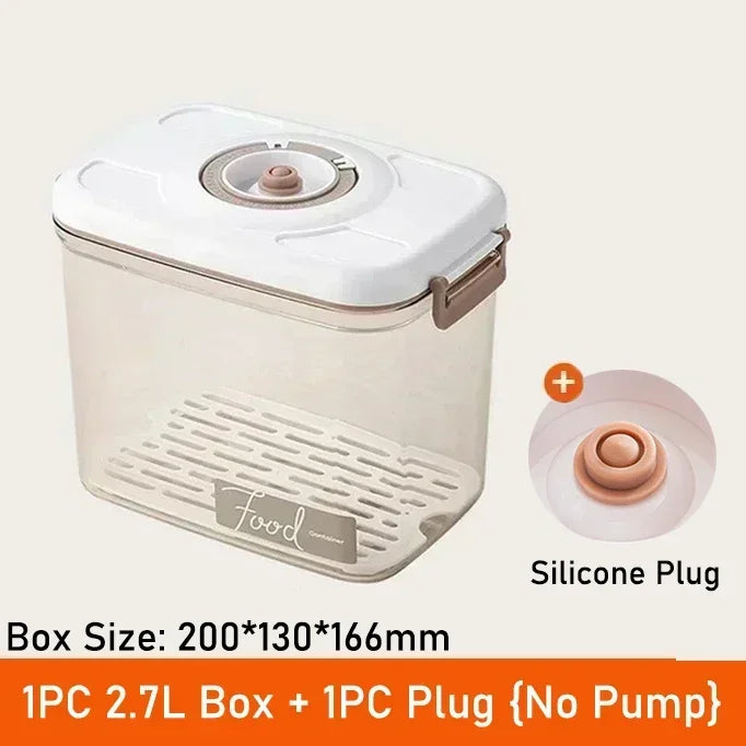 Vacuum Food Storage Box Fresh-Keeping Canister Sealed Storage Container Large Capacity Food Dispenser  Kitchen Storage Box