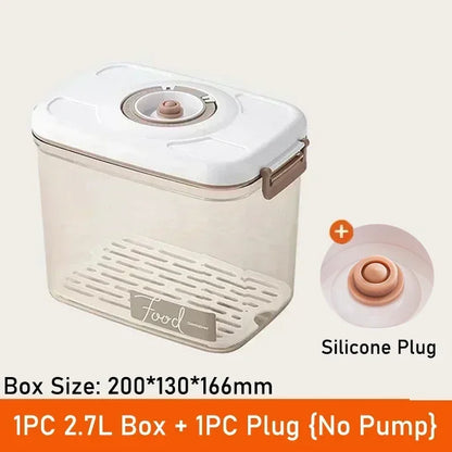 Vacuum Food Storage Box Fresh-Keeping Canister Sealed Storage Container Large Capacity Food Dispenser  Kitchen Storage Box
