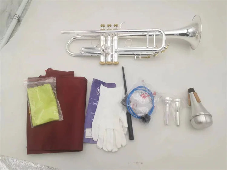 Trumpet Stradivarius 180s-37 Anniversary Silver Trumpet Pipe Flat Instrument Brass Strudents