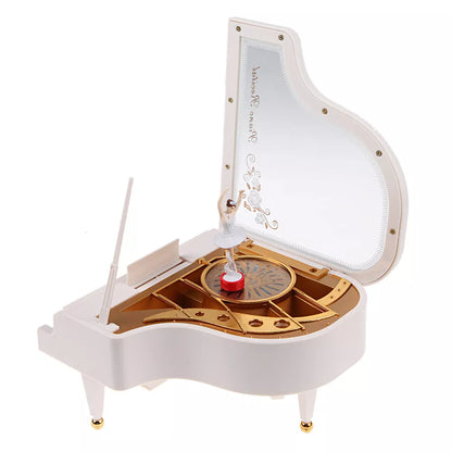 New Romantic Classic Piano Model Music Box Dancing Ballerina Hand Crank Musical Boxes Birthday Wedding Love Gift Home Decoration