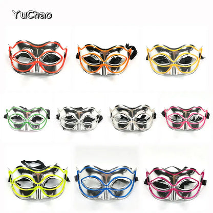 Halloween 10 Colors LED  Neon El Wire  Mask Cosplay  Luminous Fox Mask Dance Party  Dress Accessories
