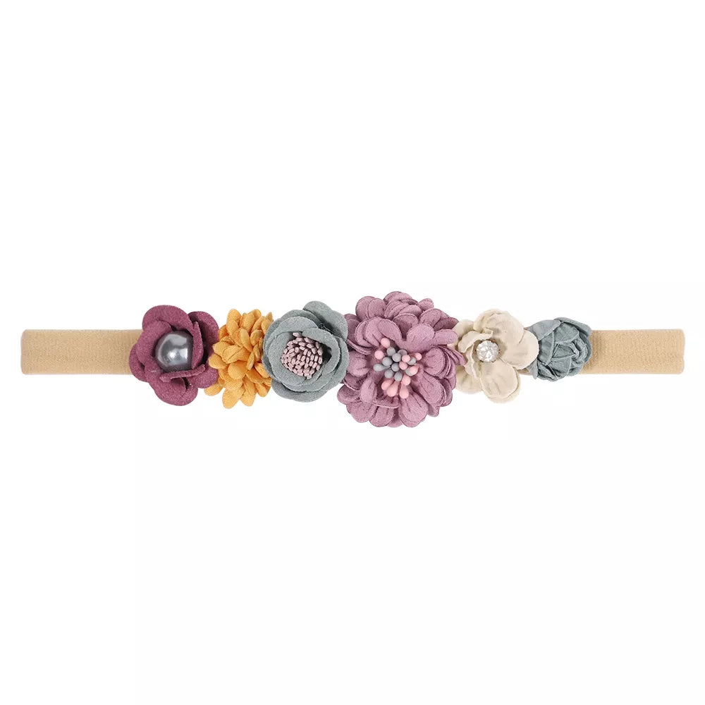 1Pcs Baby Girl Headband Cute Flower Elastic Hair Band Newborn Head Toddler Headband Headwear Kids Accessories Christmas Gifts