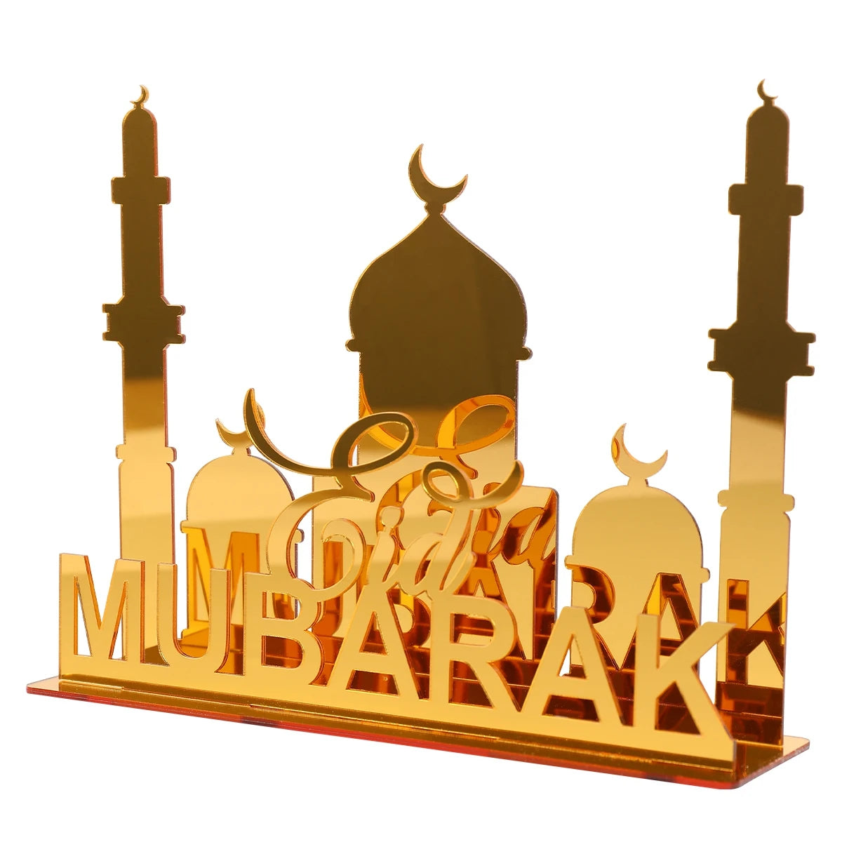 Ramadan Tray Table Centerpieces Plate Acrylic Ramadans Eid Mubarak Decorations for Home 2024 Islam Muslim Festival Party Gifts