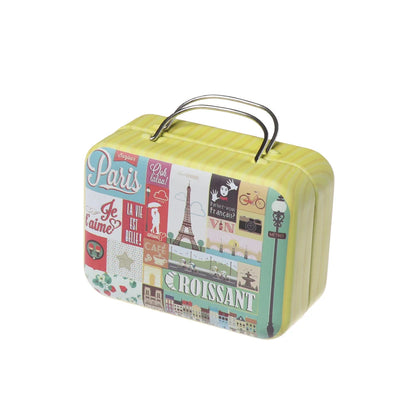 Metal Mini Suitcase Miniature Trunk Cartoon Pattern Box Dollhouse Decoration Jewellery Box Doll Handbag Doll Accessories