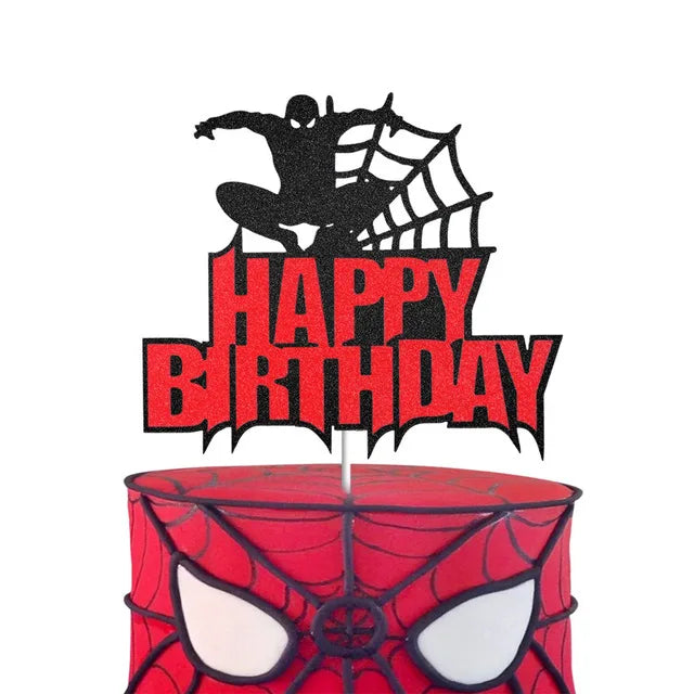 1set the Avengers Birthday Party Cake Topper Super Hero Spiderman Hulk Iron Man Cake Decoration for Kids Birthday Party Supplies
