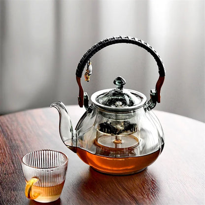 780ml Glass Teapot Beam Kettle Pottery Stove Tea Pot Cooking and Steaming Dual Purpose Tea Kettle Kungfu Tea Set Teaware