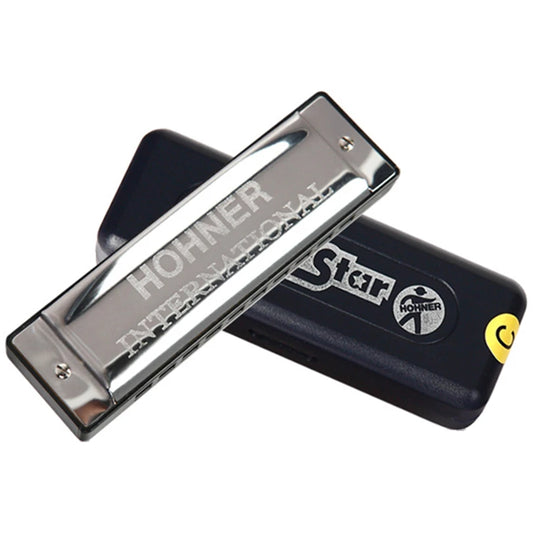 Hohner 10 Holes Armonica Diatonica Harmonica Blues Harp Key of C Mouth Organ Sliver Star Gaita Music Instrument  Mundharmonika