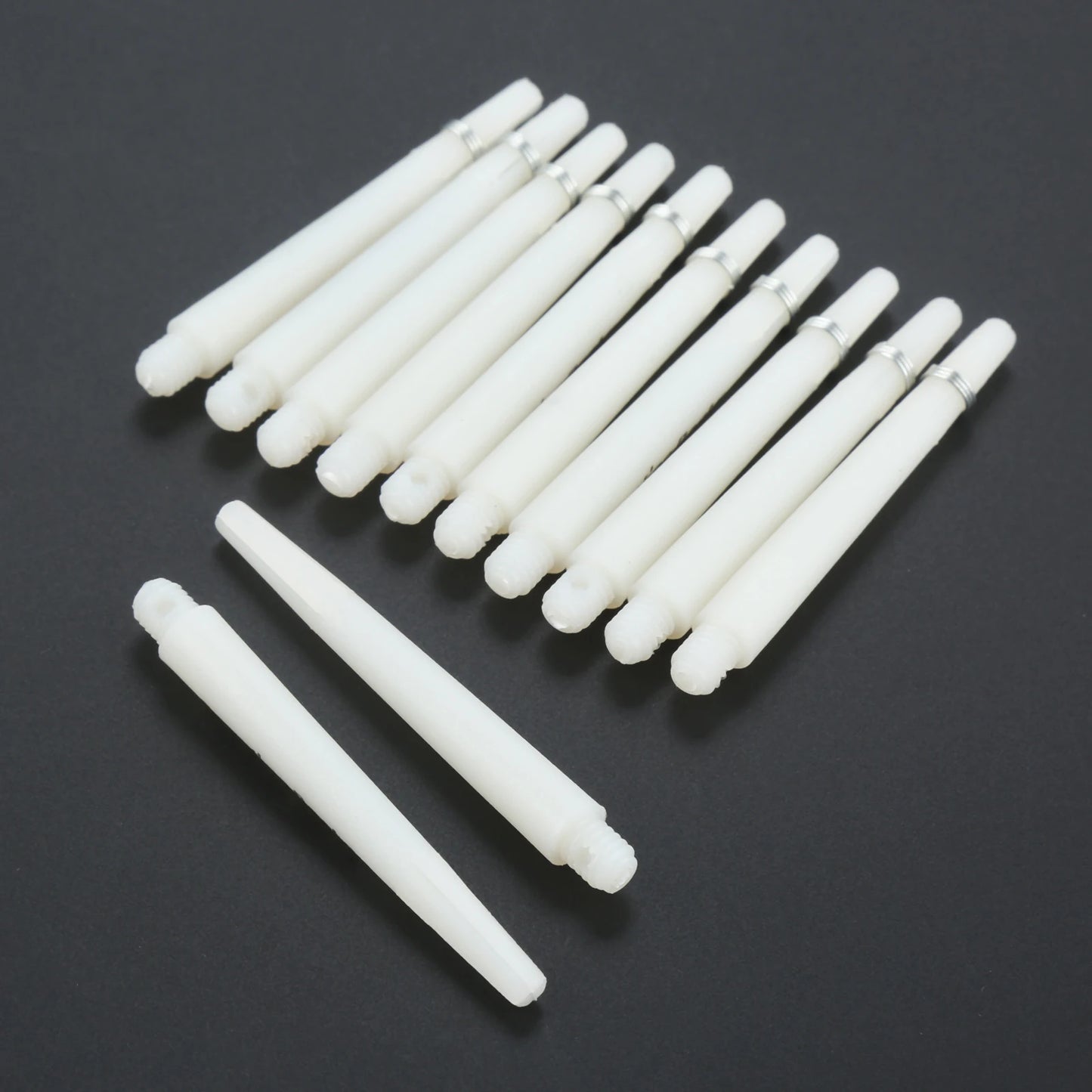 12pcs 45mm/35mm Plastic Darts Shafts 4.5mm Screw Thread Transparent Dart Stems With Stainless Steel O Ring for Steel & Soft Dart