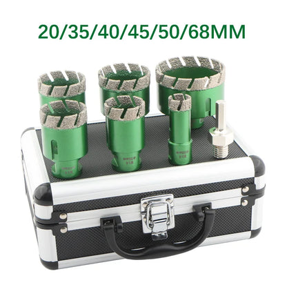 4/7/912Pcs Diamond Dry Drill Bits Hole Saw Kit for Ceramic Tile Granite Marble M14 Thread Cyclone Type Masonry Hole Opener Tools