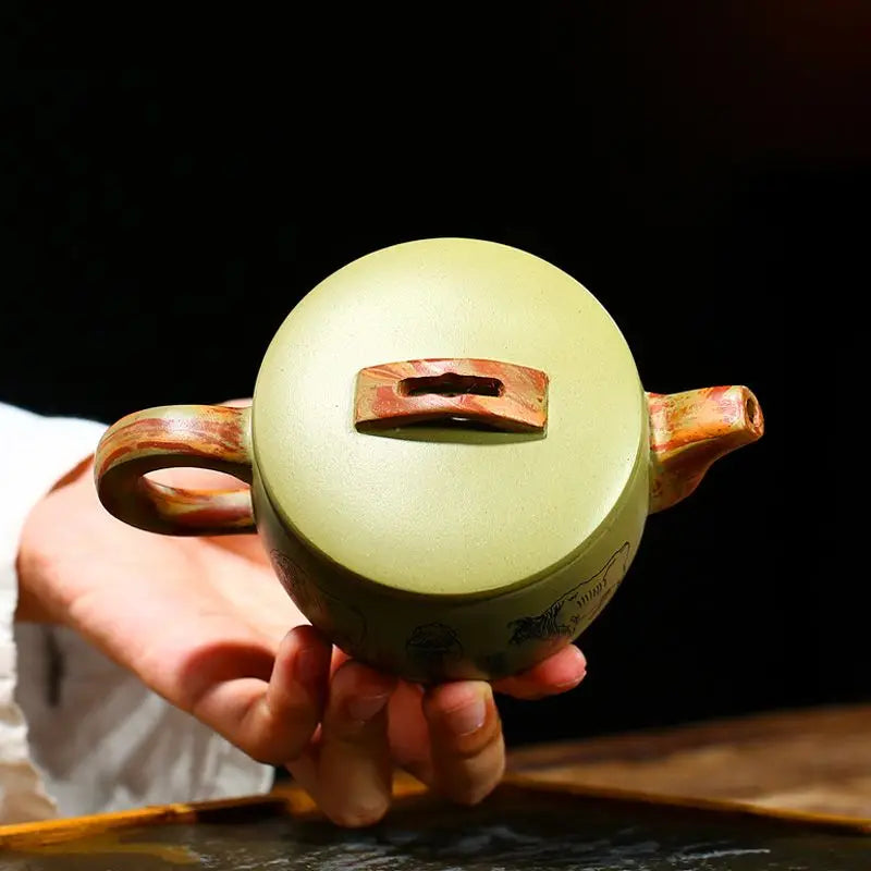 200ml Yixing Purple Clay Teapots Ball Hole Filter Pot Beauty Kettle Handmade Zisha Tea Set Gifts