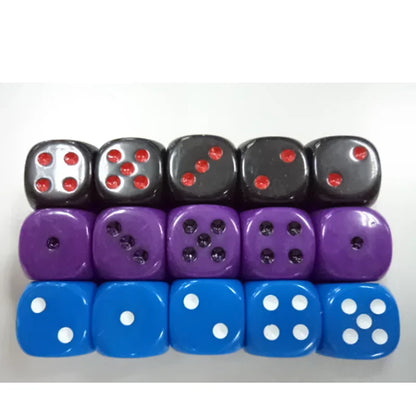 10pcs/Lot Dice Set 10 Colors  Solid Acrylic 6 Sided Dice  Club/Party/Family Games