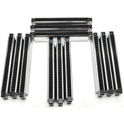 Swan Harmonica 24 Hole Polyphonic Harmonica C Key a/B/D/E/F/G/a #/C #/D #/F #/G # Professional Tremolo Harmonica for Beginners