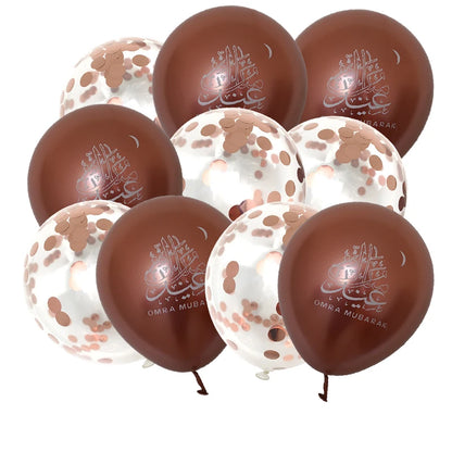 10pcs Eid Mubarak Metal Latex Balloon Ramadan Kareem Decoration Air Globos Ramadan Mubarak Muslim Islamic Festival Party Decor
