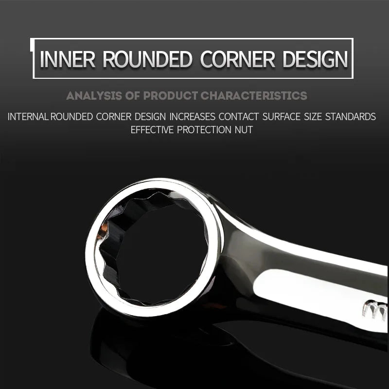 7-36mm Combination Wrench Metric Plum Blossom Ring Open-Ended Spanner Hardware Parts Automotive Repair Wrench Hand Tools