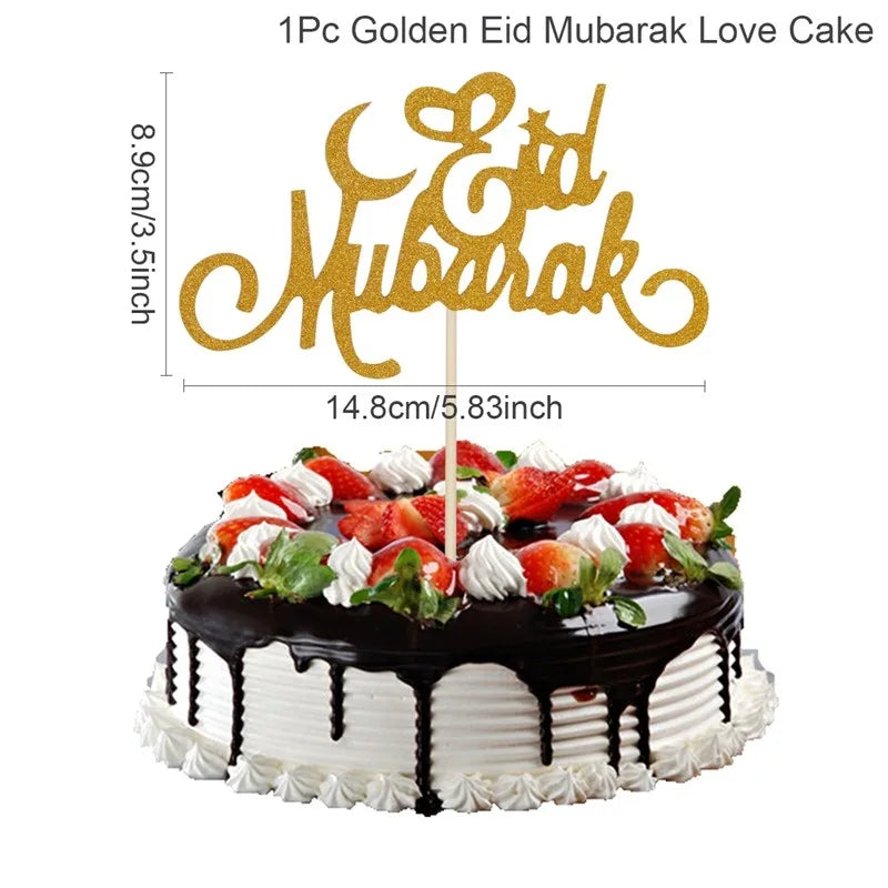 Eid Mubarak Banner Bunting Balloons Plates Tablecloth Kareem Ramadan Decoration for Home 2024  Muslim Islamic Party Supplies