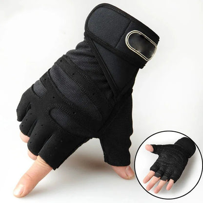 Gym Fitness Gloves Women Men Half Finger Cycling Bicycle Motorcyclist Gloves Weightlifting Yoga Sport Training Fingerless Gloves