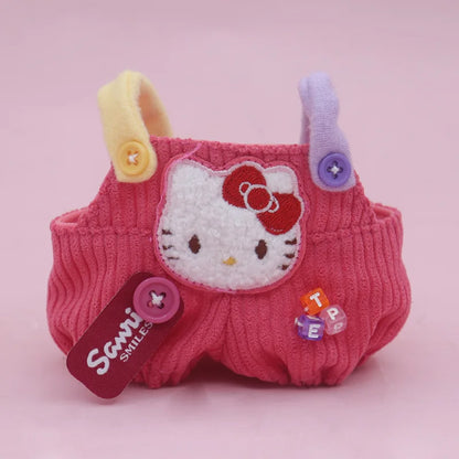 Labubu Outfit Sanrio Cinnamoroll Cute Doll Clothes Hello Kitty Strap Pants Cute Style Cotton Doll Accessories Toys Children Gift