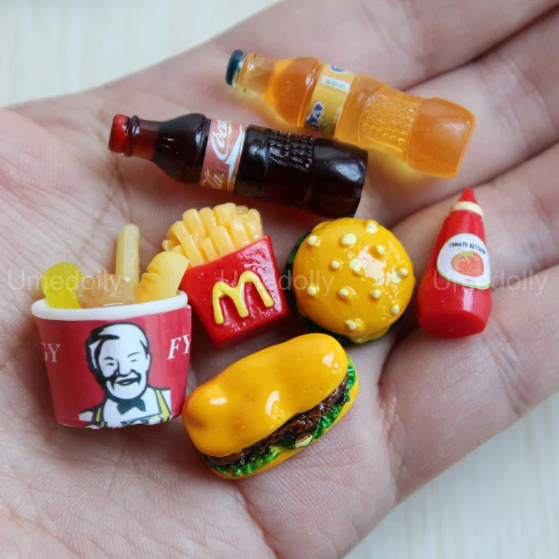 1:6 Scale Miniature Dollhouse Food Supermarket Mini Snack Simulation Cake Wine Drink for Blyth Barbies Doll Accessories Toy