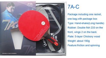 Original Double Fish 7A+C Table Tennis Rackets 8A+C 8 STARS Finished Product Table Tennis Racquet