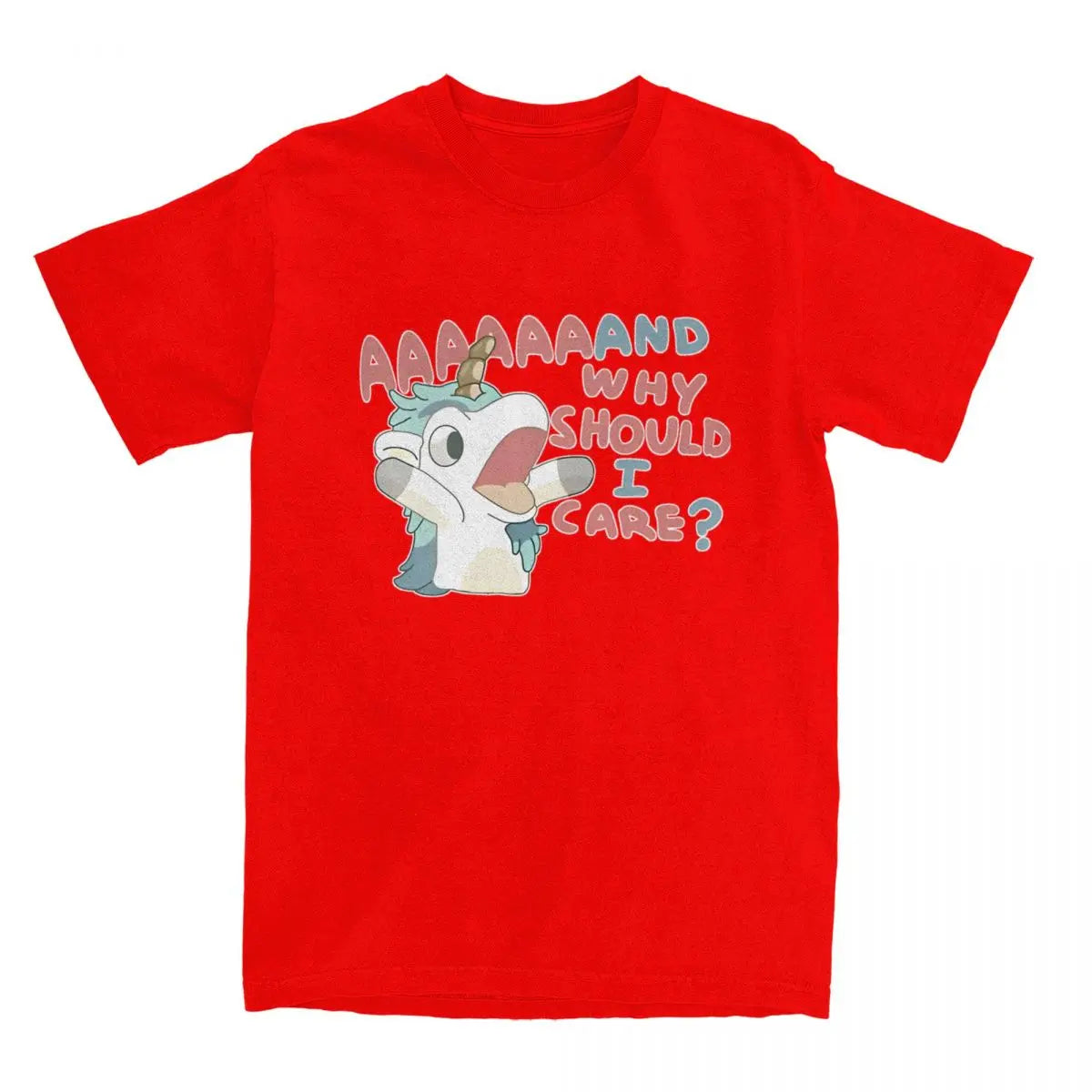 Men Women's T Shirt Why Should I Care Unicorse T-Shirts Harajuku Hot Anime Blueyed Beach Tees Y2K Basic Pattern 100 Cotton Tees