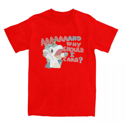 Men Women's T Shirt Why Should I Care Unicorse T-Shirts Harajuku Hot Anime Blueyed Beach Tees Y2K Basic Pattern 100 Cotton Tees