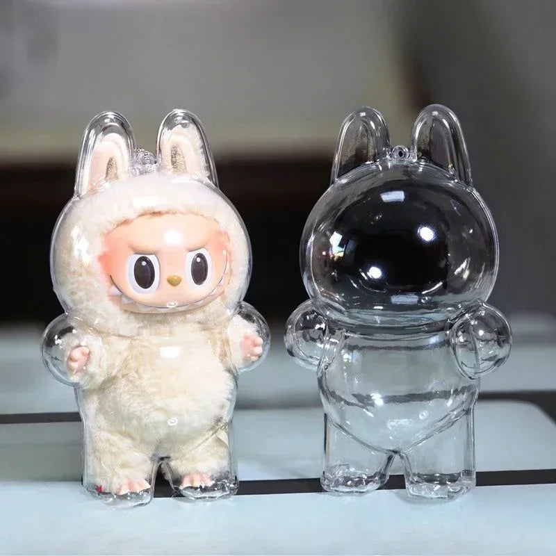 New LABUBU Clear Macaron Case, Dust Case, Popmart Bubble Mart Doll Accessories, Doll Accessories, Christmas and New Year Gifts