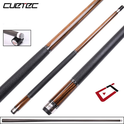CUETEC 58" Cynergy Truewood II Walnut / Ebony Carbon FIber Energy Billiard Pool Cue Stick 12.5mm