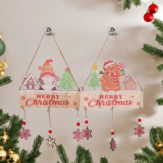 2PCS Christmas Wooden Ornaments, Christmas Crafts for Kids, Wood Slices Crafts Supplies,Xmas Holiday Party Decoration