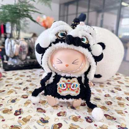 Labubu V1/V2 Doll Accessories Lion Dance Chinese Style New Year Outfit Clothes Set for 17cm Ropa Labubu