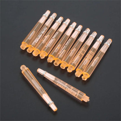 12pcs 45mm/35mm Plastic Darts Shafts 4.5mm Screw Thread Transparent Dart Stems With Stainless Steel O Ring for Steel & Soft Dart