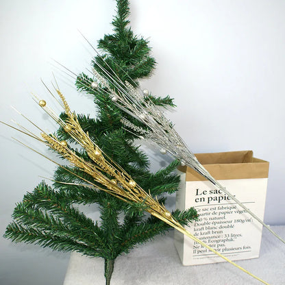 Artificial Golden Fake Branches Setaria Malachite Christmas Tree Decoration Accessories Home Party Garden Atmosphere Supplies